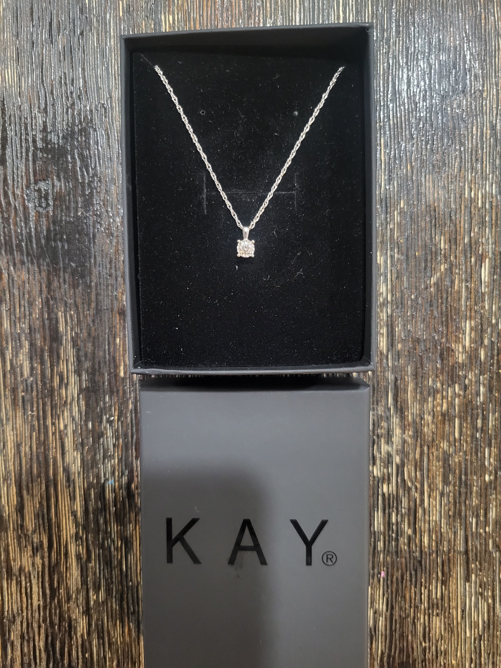 Kay Sterling Silver Solitaire Pendant Necklace in Silver